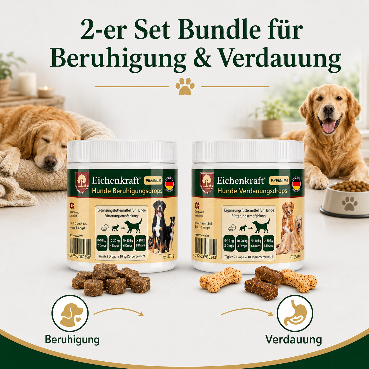 Eichenkraft Ruhe & Verdauung Drops 2er Set (2 × 270 g)