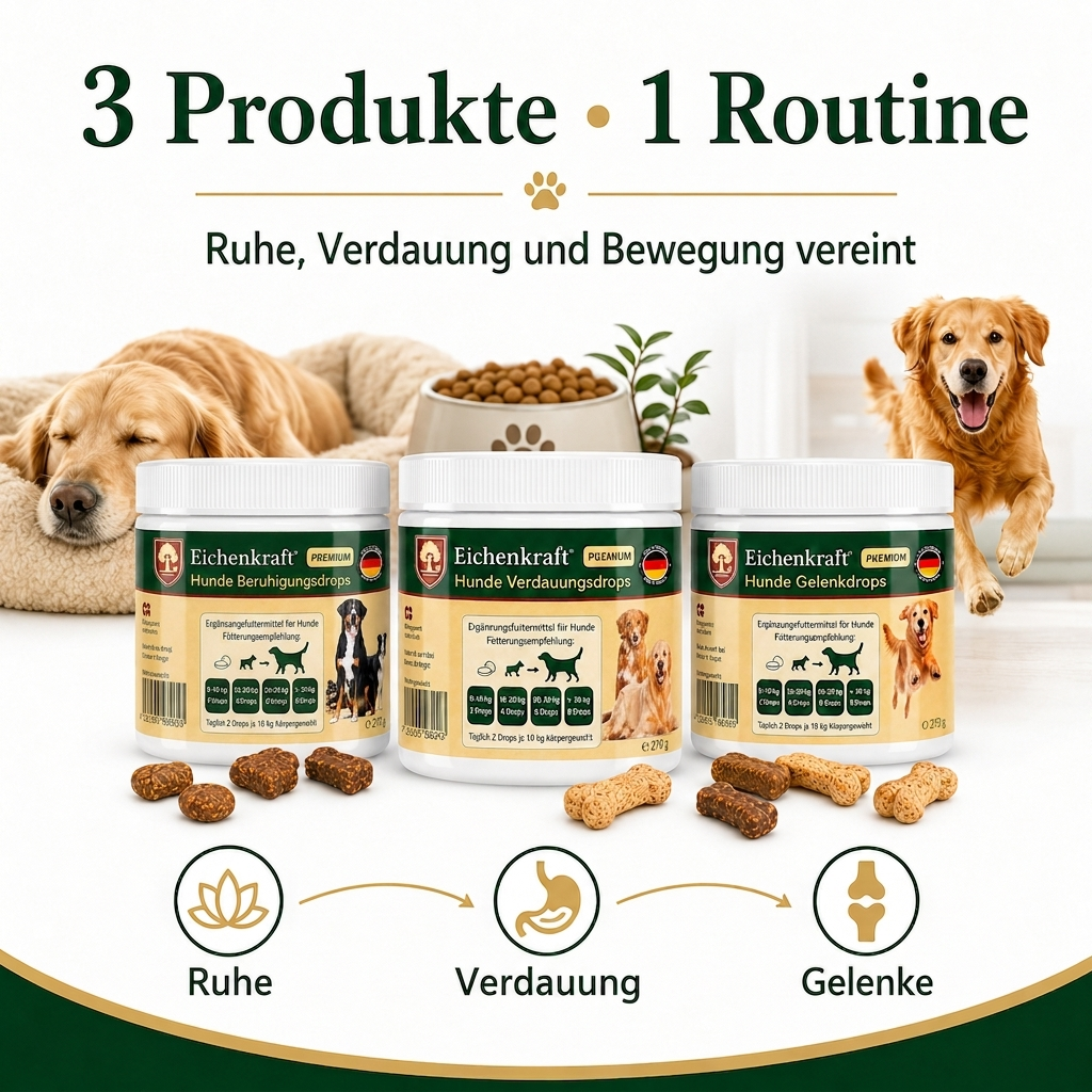 Eichenkraft Hunde Drops 3er Set – Gelenk, Verdauung & Ruhe (3 × 270 g)