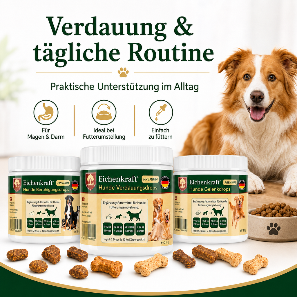 Eichenkraft Hunde Drops 3er Set – Gelenk, Verdauung & Ruhe (3 × 270 g)