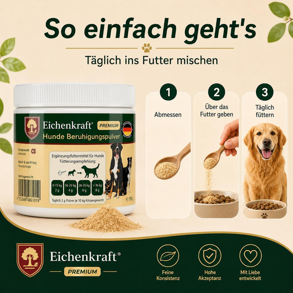 Eichenkraft Premium Hunde Beruhigungspulver - 180g