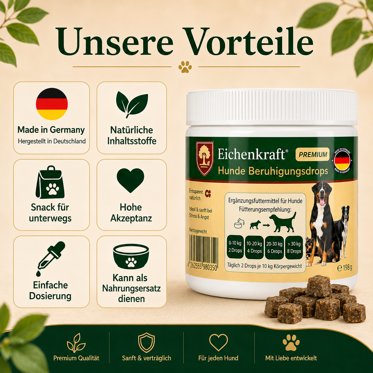 Eichenkraft Ruhe & Verdauung Drops 2er Set (2 × 270 g)