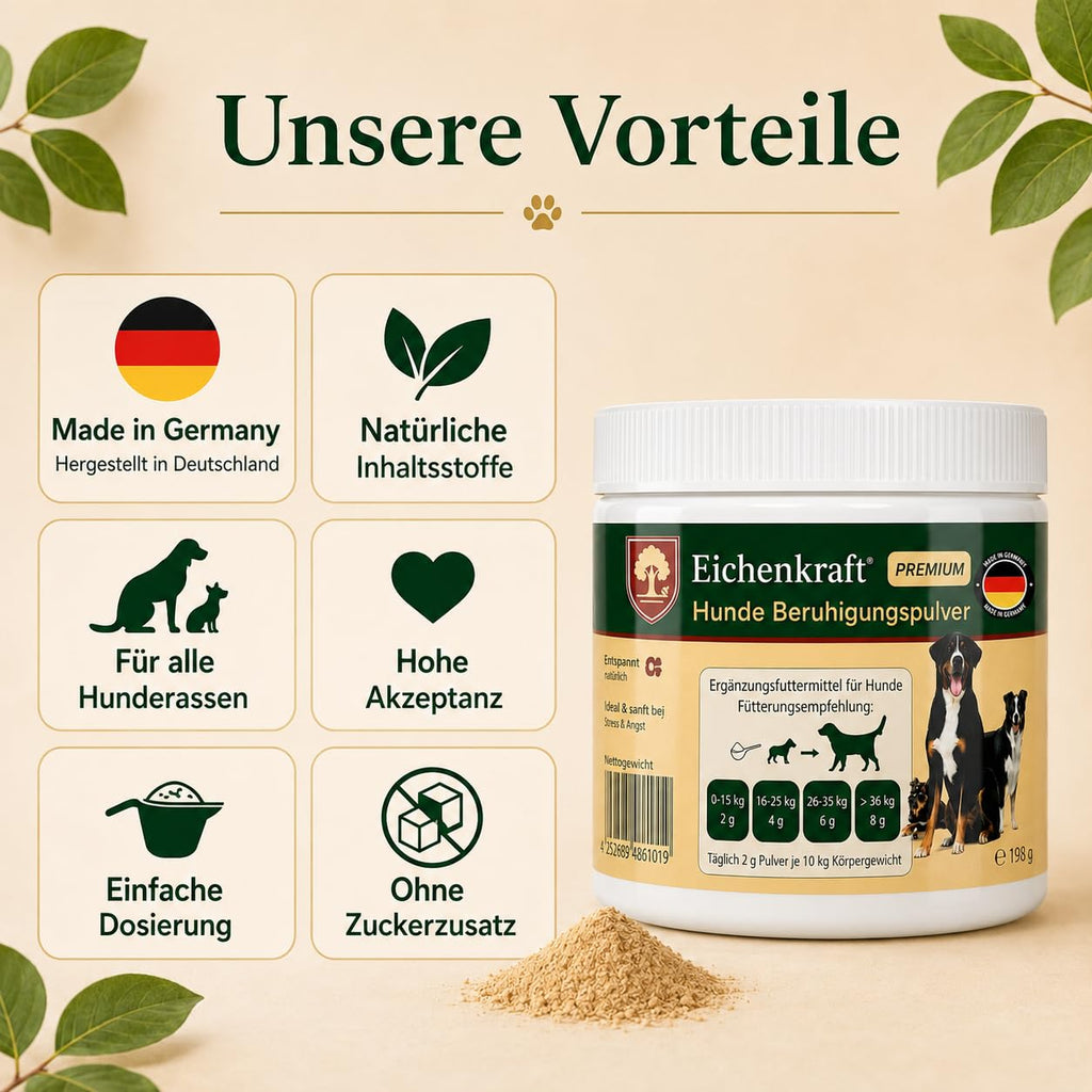 Eichenkraft Premium Hunde Beruhigungspulver - 180g