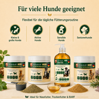 Eichenkraft Komplett-Set 4er – 3 × Hunde Pulver + BARF Öl (3 × 180 g + 500 ml)