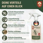 Wespenspray – Insektenspray gegen Wespen – Auf Basis ätherischer Öle – Für Haus, Terrasse, Balkon & Garten – Wespenabwehr Spray - 500ml