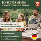 Wespenspray – Insektenspray gegen Wespen – Auf Basis ätherischer Öle – Für Haus, Terrasse, Balkon & Garten – Wespenabwehr Spray - 500ml