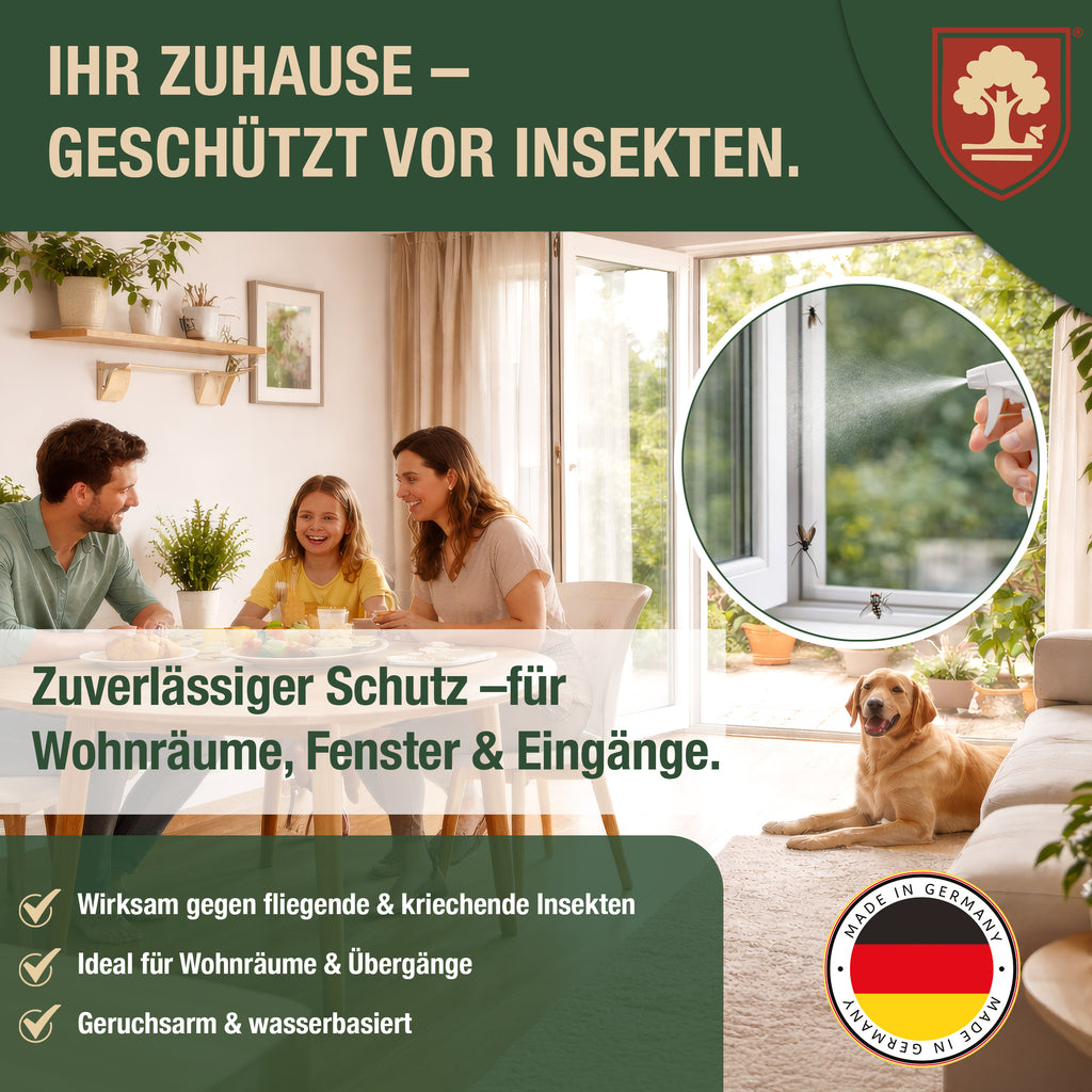 Insektenspray - Universal gegen Ameisen, Silberfische, Milben Insekten – Alternative zu Ameisenköder, Bettwanzen Spray, Milbenspray für Matratzen Silberfisch Spray – für Haushalt Möbel Holz - 500ml