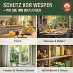 Wespenspray – Insektenspray gegen Wespen – Auf Basis ätherischer Öle – Für Haus, Terrasse, Balkon & Garten – Wespenabwehr Spray - 500ml
