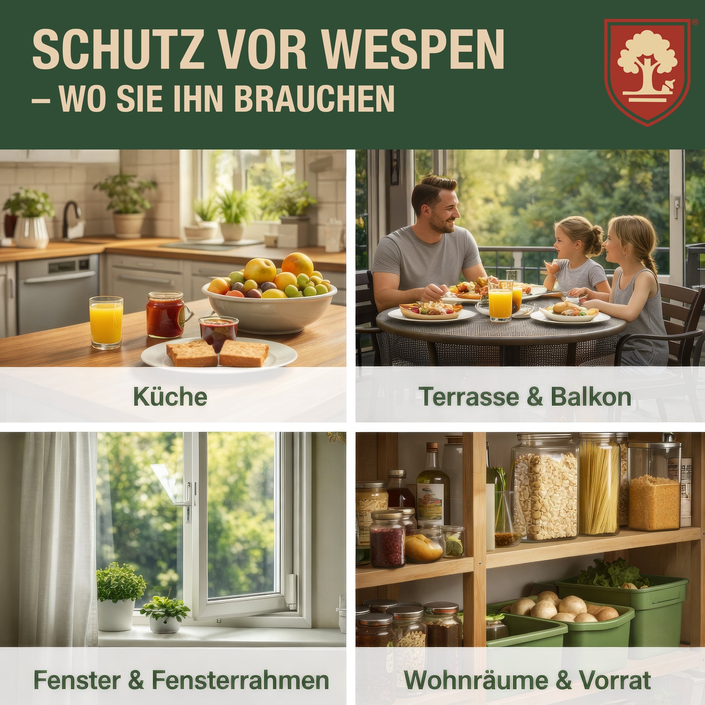 Wespenspray – Insektenspray gegen Wespen – Auf Basis ätherischer Öle – Für Haus, Terrasse, Balkon & Garten – Wespenabwehr Spray - 500ml