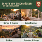 Mückenspray – Insektenspray gegen Mücken – Auf Basis ätherischer Öle – Für Haus, Terrasse, Balkon & Garten – Mückenabwehr Spray - 500ml