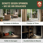 Spinnenspray – Hochwirksam gegen Spinnen – Langzeit-Schutzwirkung – Abwehr & Vorbeugung – Auf Basis ätherischer Öle – Für Haushalt, Keller, Garage & Wohnräume – 500ml