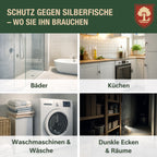 Eichenkraft Silberfischspray gegen Silberfische Papierfische – Ungezieferspray zur Tierabwehr im Haushalt – Alternative zu Silberfischfalle Silberfisch Köderdose – für Bad, Küche, Keller - 500ml