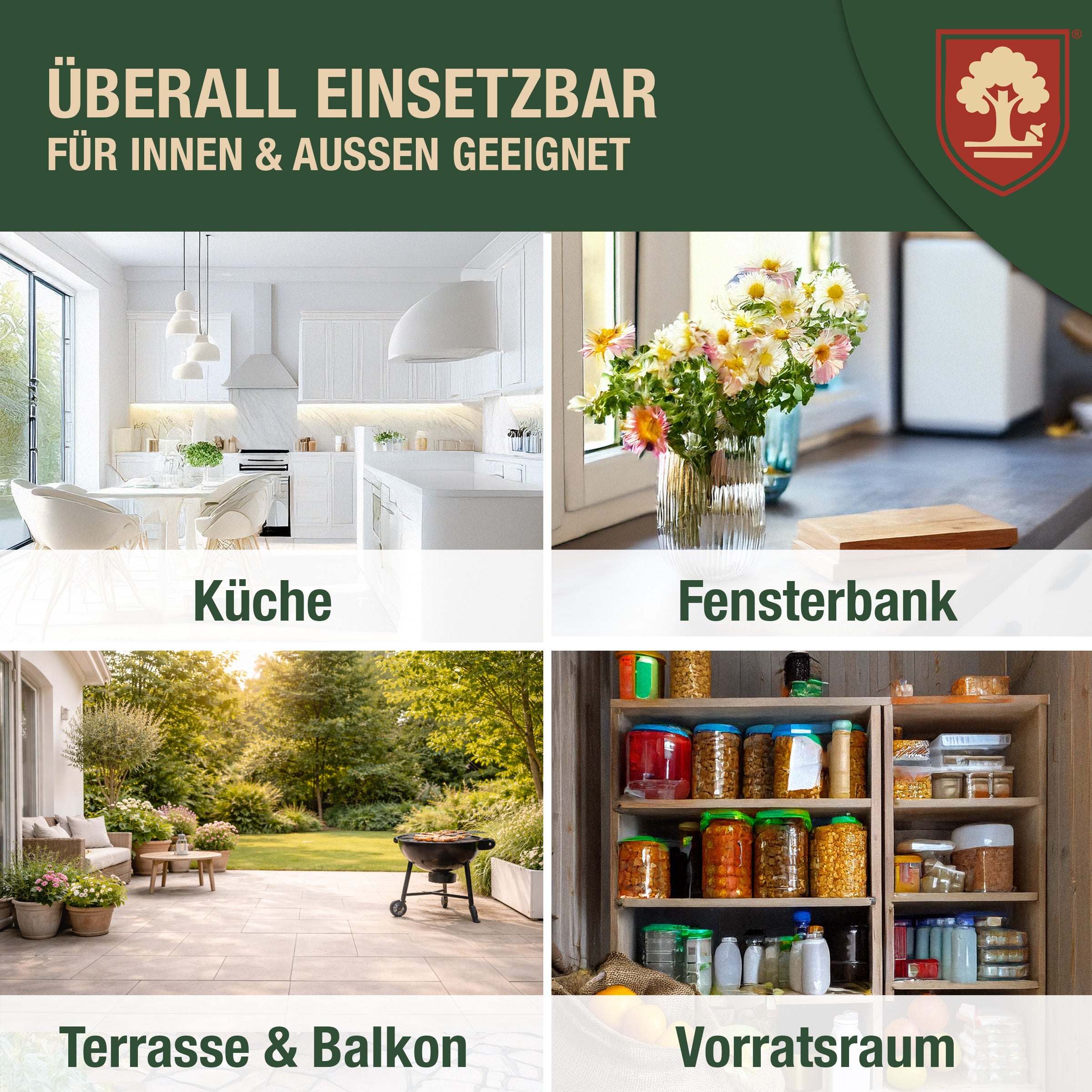 Eichenkraft Ameisenspray – Insektenspray gegen Ameisen – Ameisenköderdose – Auf Basis ätherischer Öle – Für Haus, Terrasse, Balkon & Garten – Ameisenabwehr Spray - 500ml