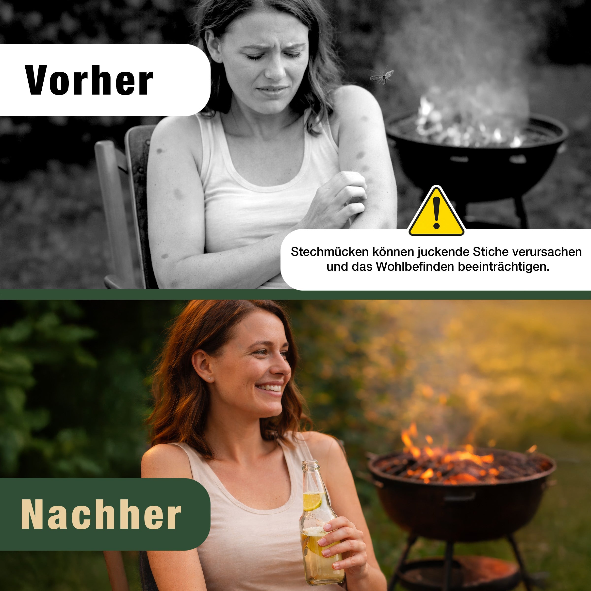 Mückenspray – Insektenspray gegen Mücken – Auf Basis ätherischer Öle – Für Haus, Terrasse, Balkon & Garten – Insektenabwehr Spray - 200ml