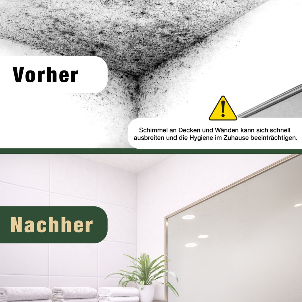 Schimmelentferner 500 ml – Entfernt Schimmel, Stockflecken & Algen – Hochwirksam gegen Schimmelpilze & Bakterien – Langzeit-Schutzwirkung – Für Bad, Küche, Wände & Fugen – Made in Germany