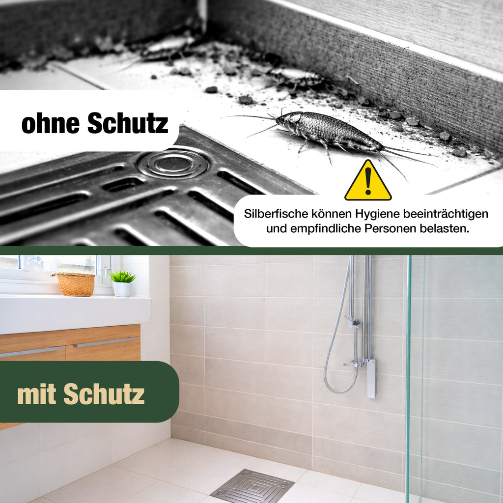 Eichenkraft Silberfischspray gegen Silberfische Papierfische – Ungezieferspray zur Tierabwehr im Haushalt – Alternative zu Silberfischfalle Silberfisch Köderdose – für Bad, Küche, Keller - 500ml