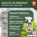 Milbenspray Hochwirksam gegen Milben – Langzeit-Schutzwirkung – Für Haushalt, Polster, Matratze & Tierumgebung – Auf Basis ätherischer Öle – 500ml