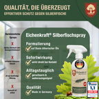 Eichenkraft Silberfischspray gegen Silberfische Papierfische – Ungezieferspray zur Tierabwehr im Haushalt – Alternative zu Silberfischfalle Silberfisch Köderdose – für Bad, Küche, Keller - 500ml