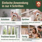 Eichenkraft Mottenspray – Hochwirksames Mottenspray gegen Kleidermotten & Mottenbefall – Langzeit-Schutzwirkung – Für Kleiderschrank, Textilien, Teppiche & Haushalt – Auf Basis ätherischer Öle - 500ml