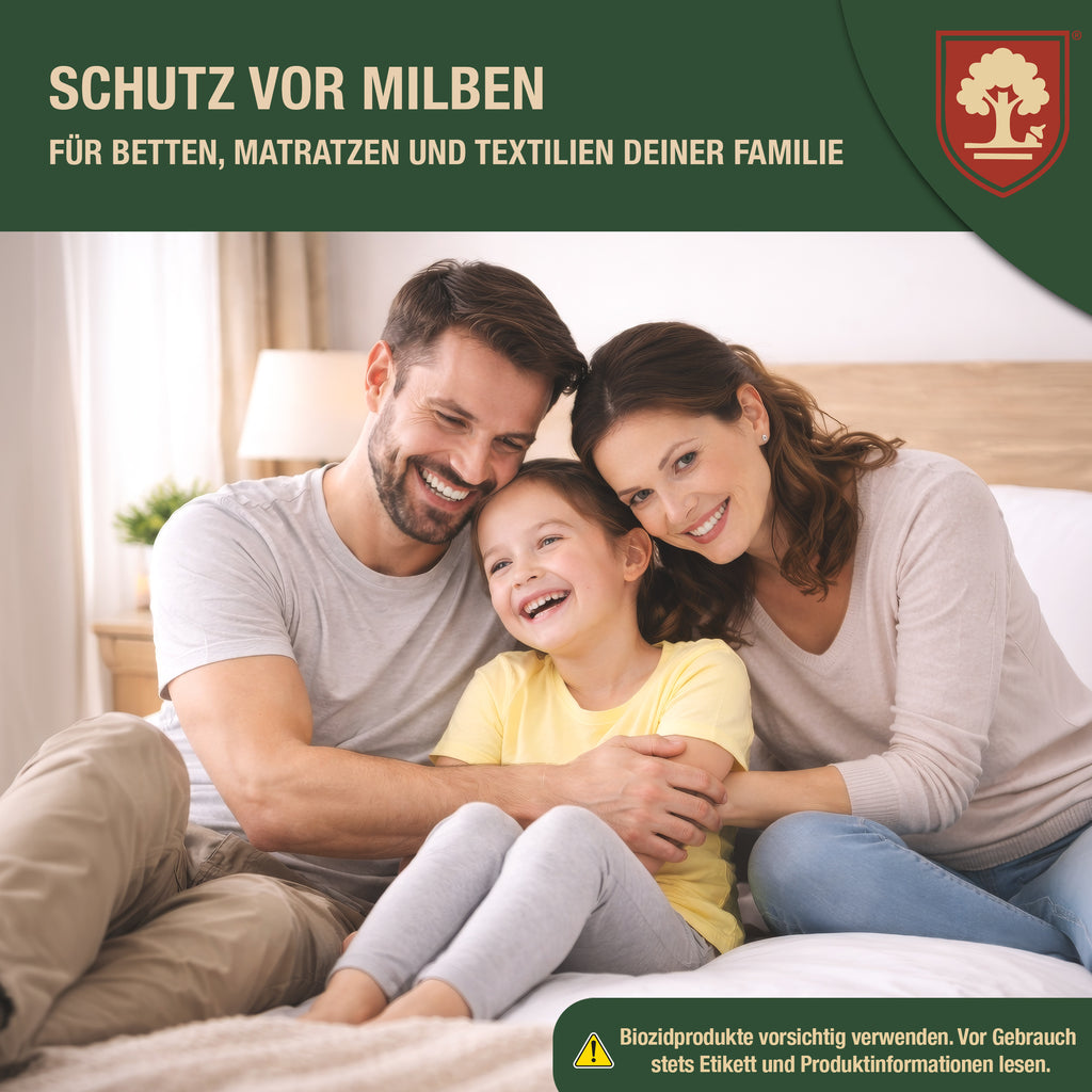 Milbenspray Hochwirksam gegen Milben – Langzeit-Schutzwirkung – Für Haushalt, Polster, Matratze & Tierumgebung – Auf Basis ätherischer Öle – 500ml