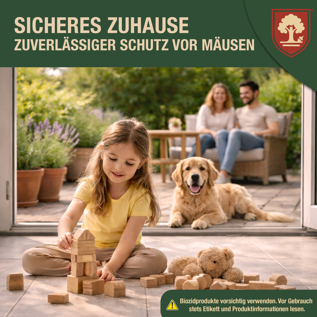 Eichenkraft Mäusespray für Haus, Keller & Garage - Langzeit – Alternative zu Mäusegift, Mäusefalle, Maulwurf Vertreiber, Rattenfalle & Rattengift Tierabwehrspray – 500ml