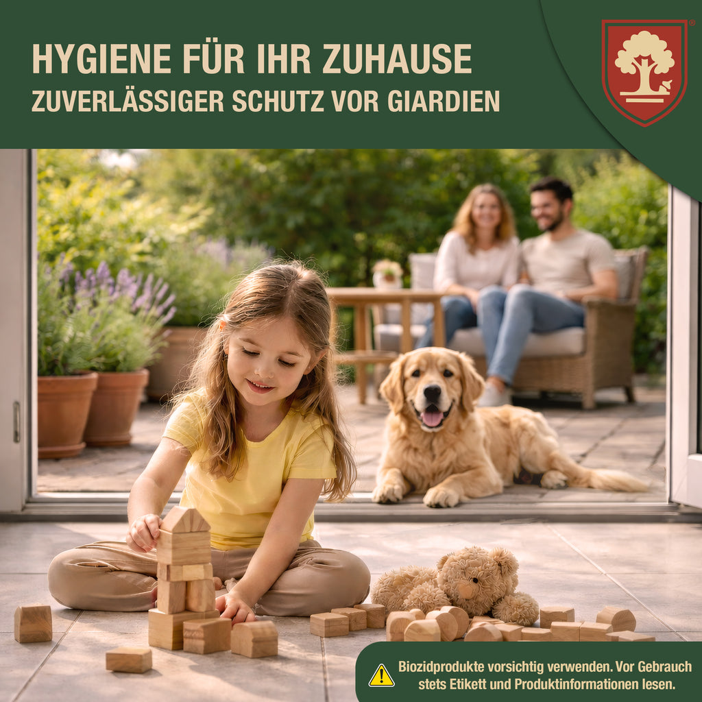 Eichenkraft Giardienspray – Giardien Desinfektionsmittel für Hund & Katze – Hygienespray bei Giardien Befall – Ergänzend zu Giardien Schnelltest Hund & Giardien Schnelltest Katze - 500ml