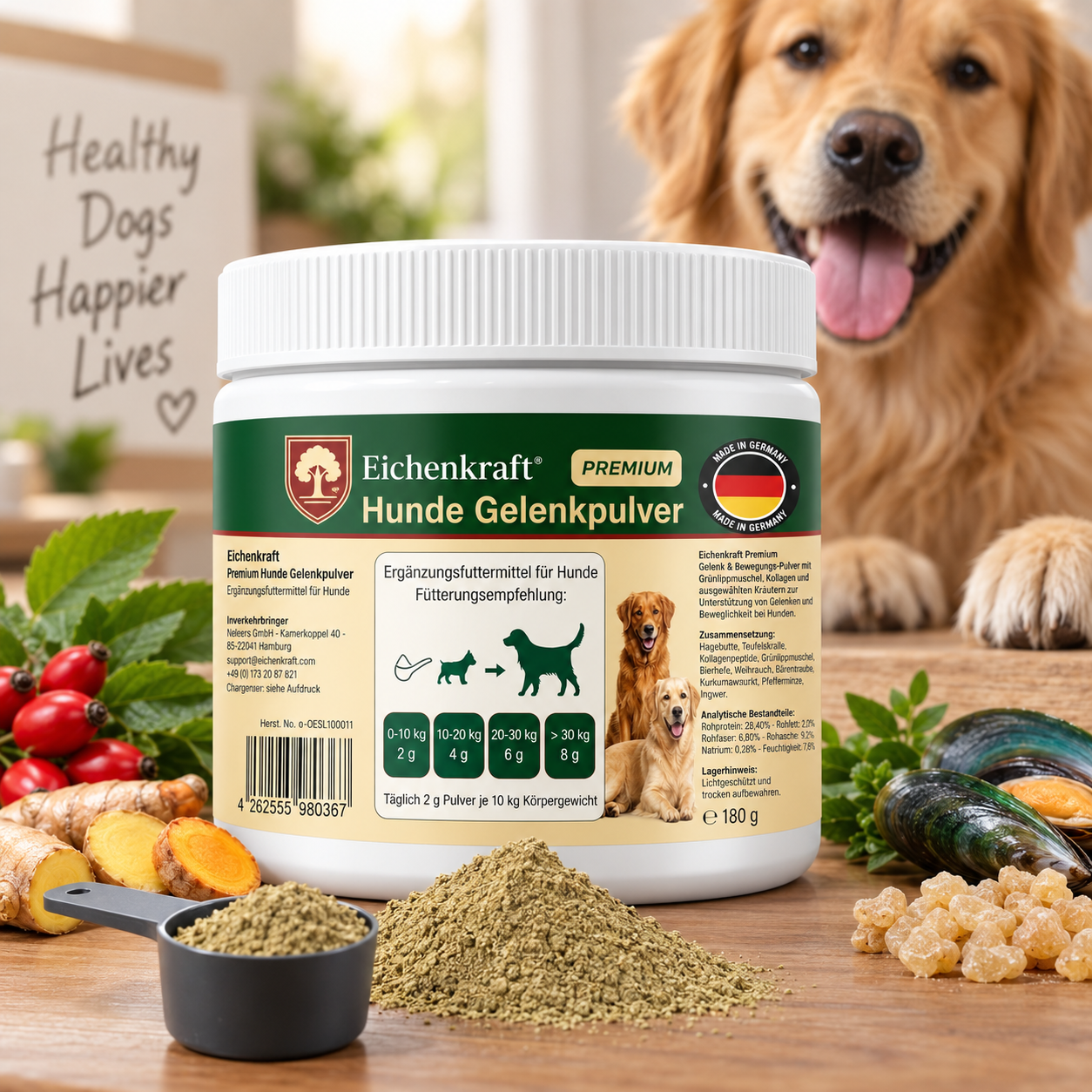 Eichenkraft Premium Hunde Gelenkpulver - 180g