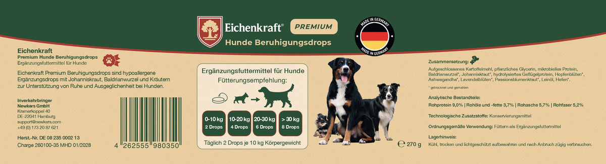 Eichenkraft Premium Hunde Beruhigungsdrops - 270g