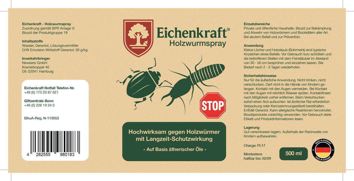 Eichenkraft Holzwurmspray - 500ml