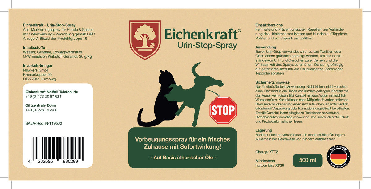 Eichenkraft Urin Stop Spray - 500ml