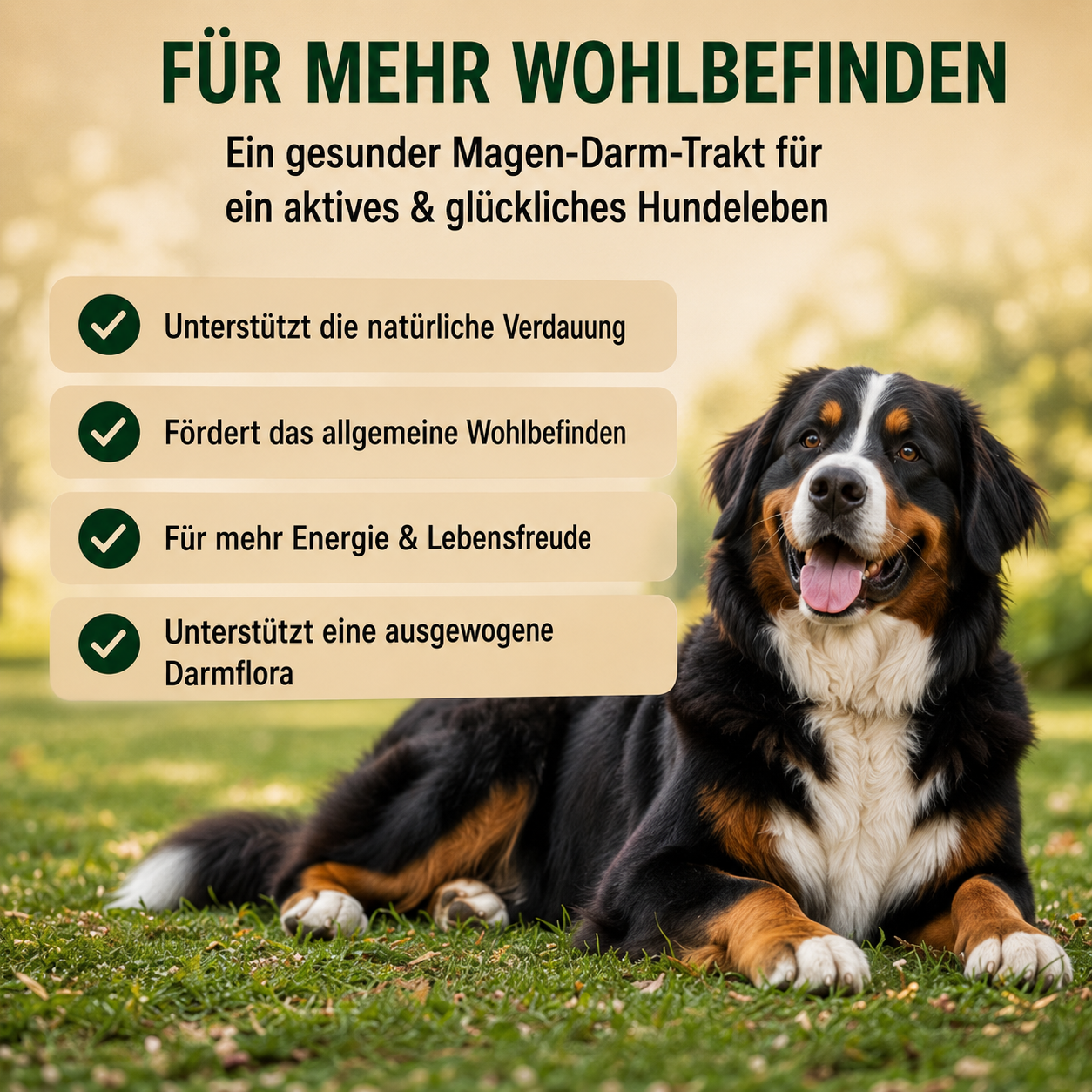 Premium Hunde Verdauungspulver 180g – Probiotika für Hunde Darmflora – Magen Darm Pulver Hund – Unterstützung Verdauung & Kotkonsistenz – Natürliches Ergänzungsfuttermittel Hund – Made in Germany