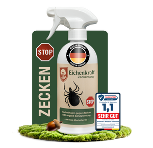 Eichenkraft Tick Spray – Highly effective against ticks – Long-lasting protective effect – Tick protection spray for skin & outdoor – Based on essential oils – 500ml