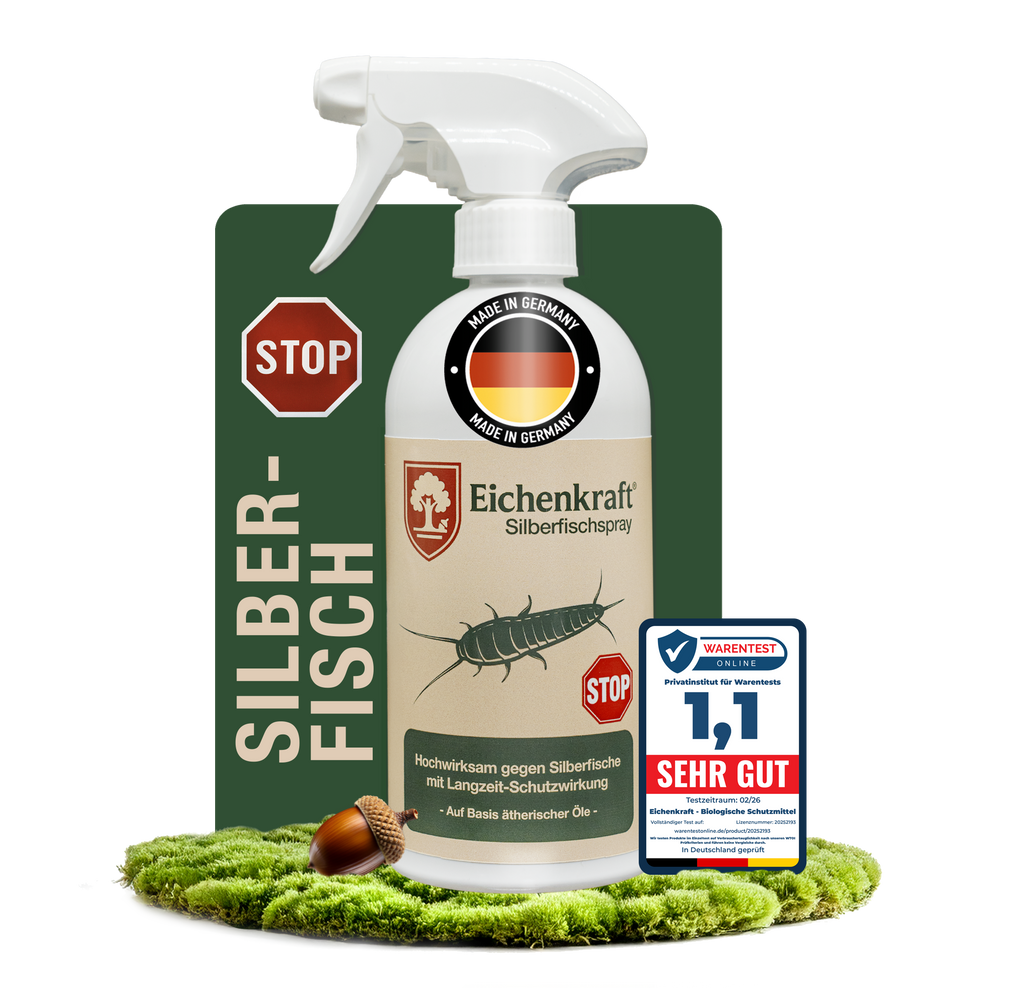 Eichenkraft Silberfischspray 500ml – gegen Silberfische in Bad, Küche und Keller