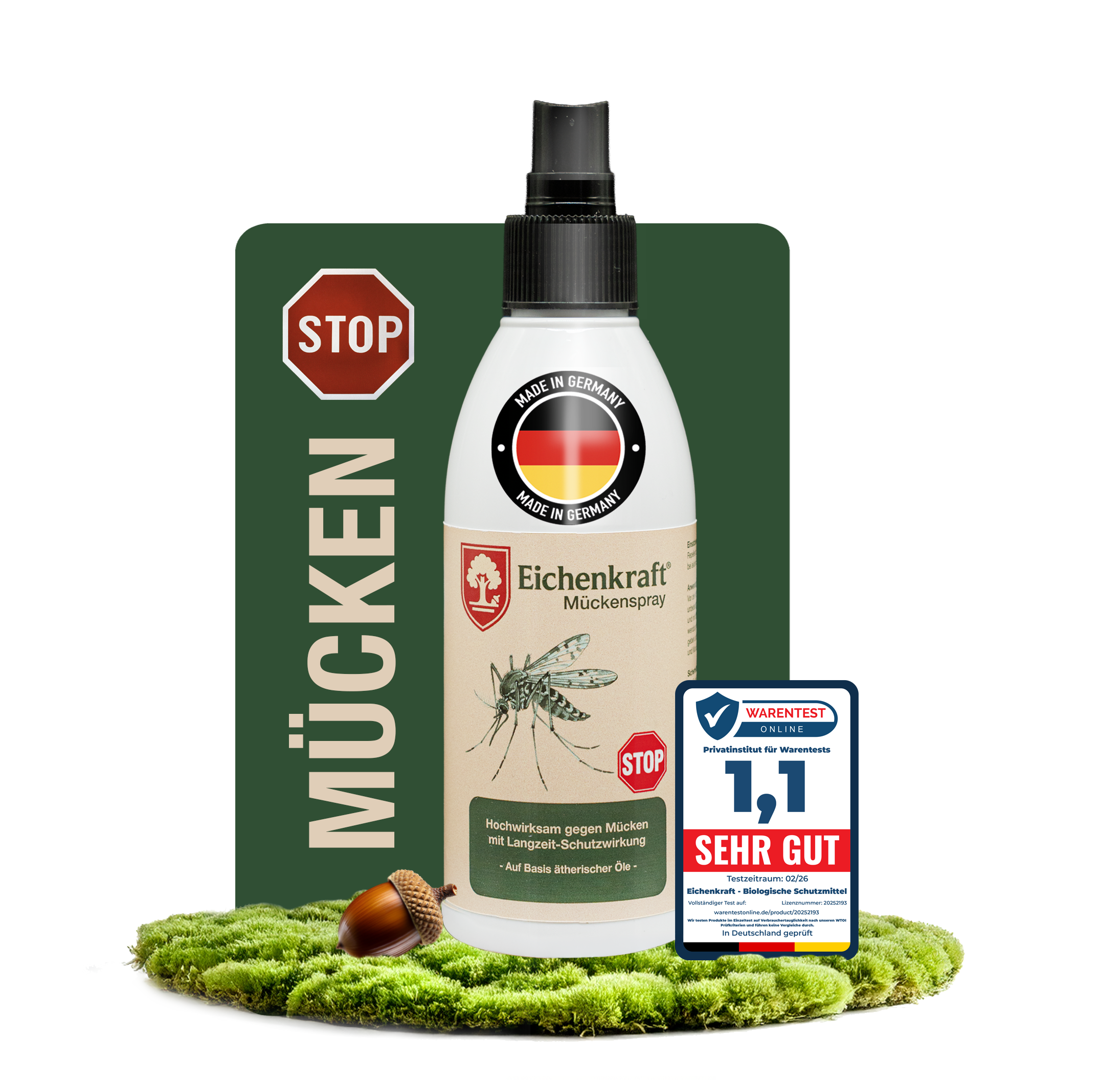 Eichenkraft Mückenspray 200ml – kompakte Reisegröße