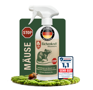 Eichenkraft Mouse Spray for House, Cellar & Garage - Long-lasting – Alternative to Mouse Poison, Mouse Traps, Mole Repellents, Rat Traps & Rat Poison Animal Repellent Spray – 500ml