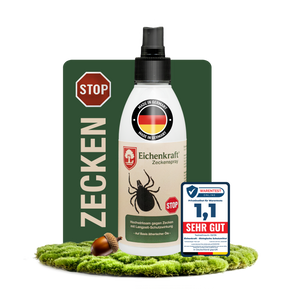 Eichenkraft Tick Spray – Highly Effective Against Ticks – Long-Lasting Protection – Tick Repellent Spray for Skin & Outdoors – Based on Essential Oils – 200ml