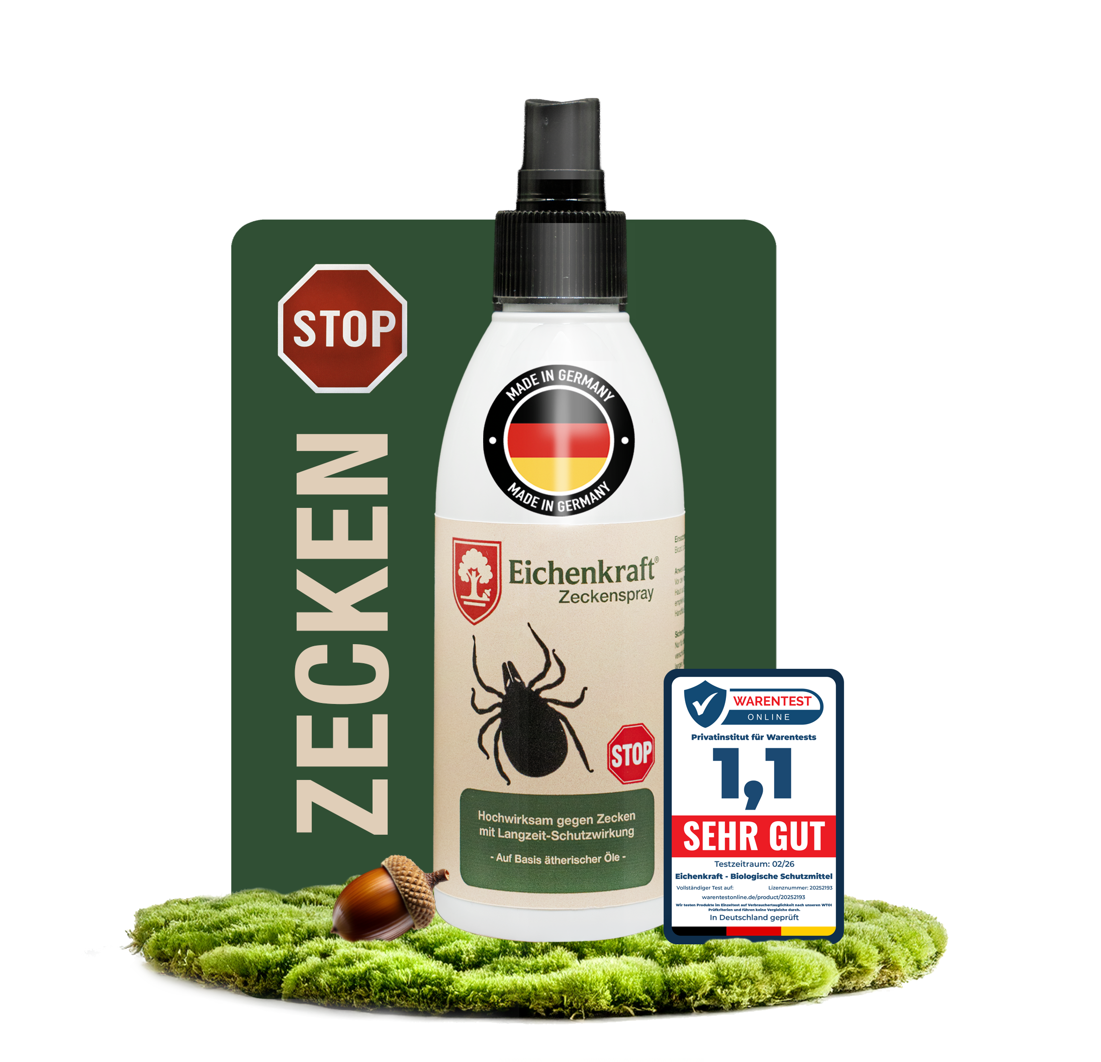 Eichenkraft Zeckenspray 200ml – kompakte Reisegröße