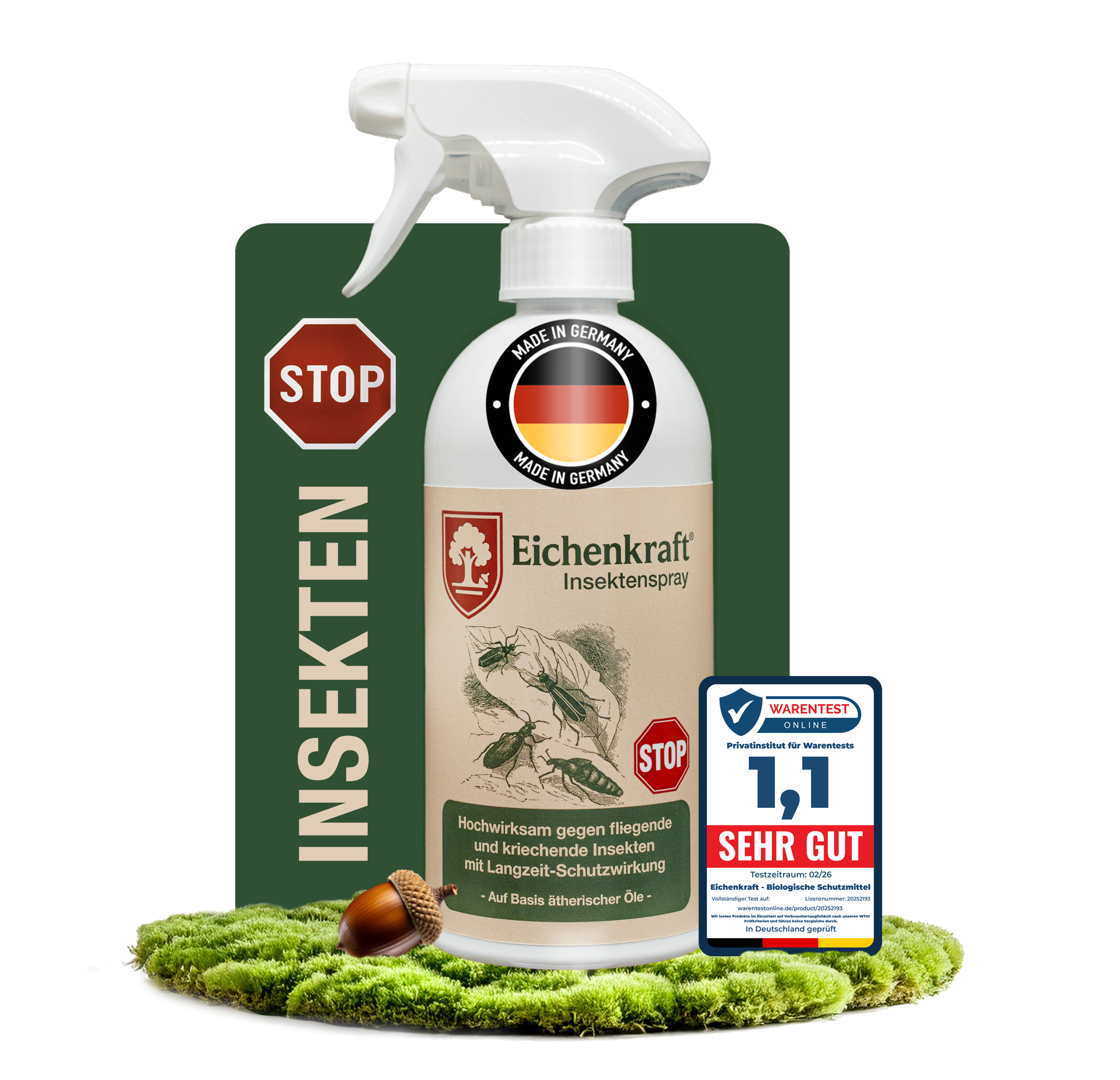 Eichenkraft Insektenspray Universal 500ml – gegen fliegende und kriechende Insekten