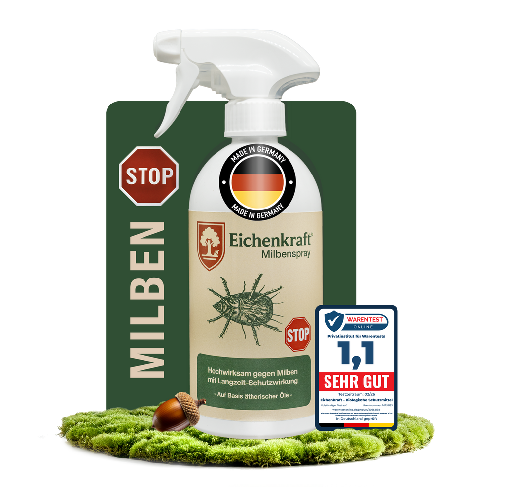Eichenkraft Milbenspray 500ml – hochwirksam gegen Milben für Polster, Matratze & Tierumgebung